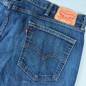Levis 559 Relaxed Straight Fit Mens Blue Jeans 38x34 Dark Wash Denim Fade Cowboy